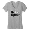 the dogfather dalmatian Women's V-Neck T-Shirt