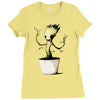 baby groot Ladies Fitted T-Shirt