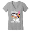 save the puppies Women's V-Neck T-Shirt