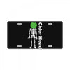 ciderhead cider drinking skeleton and apple License Plate