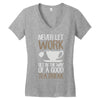 never let work Women's V-Neck T-Shirt