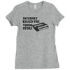 internet killed the video store Ladies Fitted T-Shirt