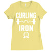 curling iron Ladies Fitted T-Shirt