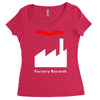 factory records   retro record label   mens music Women's Triblend Scoop T-shirt