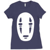 no face noface spirited away chibli manga anime tee Ladies Fitted T-Shirt