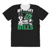 my husky is in charge! All Over Women's T-shirt