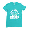 Camper Couple Man White Ladies Fitted T-Shirt