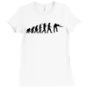 evolution of snooker or pool ape to player mens black new t shirt top Ladies Fitted T-Shirt