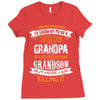 Super Cool Grandpa Of A Freaking Awesome Grandson Ladies Fitted T-Shirt