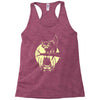 cat and bat halloween Racerback Tank