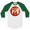 route 66 sign distressed, ideal birthday gift or present 3/4 Sleeve Shirt