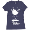 christmas icons with snow Ladies Fitted T-Shirt