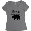 Daddy Bear - Baby Bear Custom Name Women's Triblend Scoop T-shirt