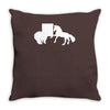 b&auml;r vs einhor  funny Throw Pillow