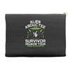 alien abductee survivor tour ufo nerd geek comic funny Accessory Pouches