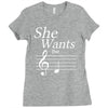 she wants the d black Ladies Fitted T-Shirt