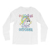 unicorns are born in october cute unicorn Long Sleeve Shirts