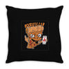 pizzaa monster Throw Pillow