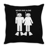 never dive alone scuba diving Throw Pillow