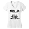 April Girl Hated By Many Women's V-Neck T-Shirt