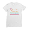 neon sign california republic flag bear Ladies Fitted T-Shirt