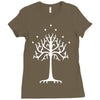 white tree of gondor Ladies Fitted T-Shirt