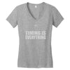bass player timing is everything Women's V-Neck T-Shirt