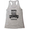 driver picks the music passenger shuts his cakehole Racerback Tank