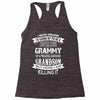 Super Cool Grammy Of A Freaking Awesome Grandson Racerback Tank