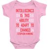 adapt or die encoded (white) Baby Bodysuit