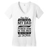 Dear Dad Thanks for Being My Dad Women's V-Neck T-Shirt