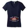 September Peeking Out Baby Girl Women's V-Neck T-Shirt