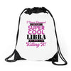 i never dreamed i would be a super cool libra but here i am killing it Drawstring Bags