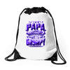 papa grumpy Drawstring Bags