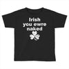 irish you were naked funny t shirt Toddler T-shirt