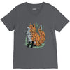 polygon fox graphic V-Neck Tee