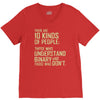 10 kinds of people binary V-Neck Tee