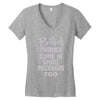 bad things small packages girls Women's V-Neck T-Shirt