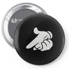 mickey hands gun Pin-back button