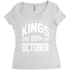 kings are born in october Women's Triblend Scoop T-shirt