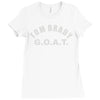 tom brady g.o.a.t. Ladies Fitted T-Shirt