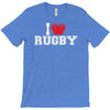 i love rugby mens funny cotton T-Shirt