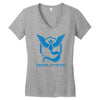 weisheit blau Women's V-Neck T-Shirt
