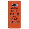 keep calm and eat bacon t shirt funny parody meat tee food pig hog bre Samsung Galaxy S8 Plus