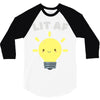 lit af kawaii light bulb 3/4 Sleeve Shirt