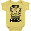 Never Underestimate Dog Rescuer Who Was Born March Baby Onesie