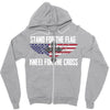 stand for the flag kneel for the cross Zipper Hoodie