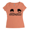 geeks vs nerds Women's Triblend Scoop T-shirt