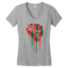 black power Women's V-Neck T-Shirt
