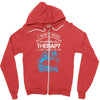 I Dont Need Therapy Need Fishing Zipper Hoodie